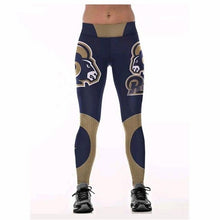 Load image into Gallery viewer, LOS ANGELES RAMS SUPER BOWL SLIM FITNESS 3D PRINTING LEGGINGS