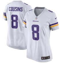 Load image into Gallery viewer, Kirk Cousins Minnesota Vikings Women's Game Jersey – White 2018/2019