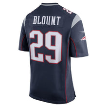 Load image into Gallery viewer, LeGarrette Blount New England Patriots Navy Super Bowl LI Bound Game Jersey 2019