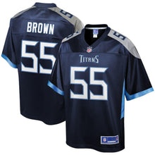 Load image into Gallery viewer, Jayon Brown Tennessee Titans Pro Line Team Player Jersey – Navy 2018/2019